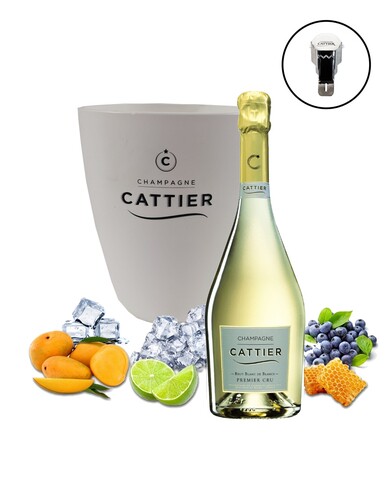 Sampanie Cattier Brut Blanc De Blancs Premier CRU + Frapiera si Stopper Gratuite