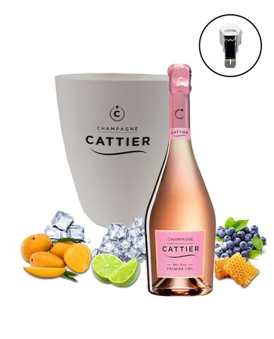 Sampanie Cattier Brut Rose Premier CRU + Frapiera si Stopper Gratuite