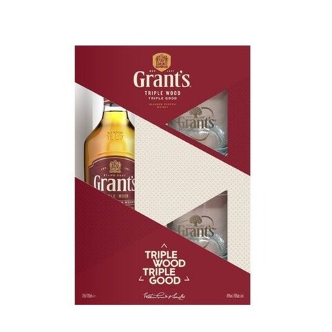 Whisky Grant'S Triple Wood 0,7L cu 2 Pahare