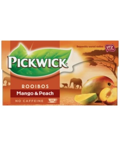 Ceai Pickwick Rooibos Harmony Mango Si Piersica Fara Cofeina 20 X 1.5g