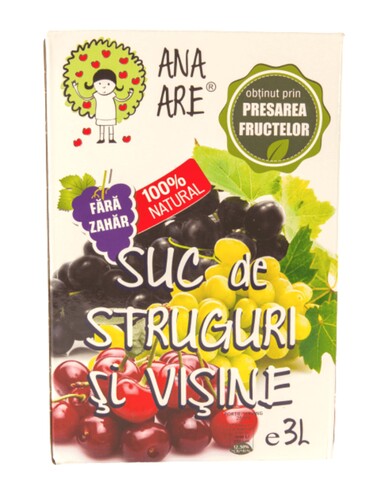 Suc de Struguri & Visine 100% Natural Ana Are 3L