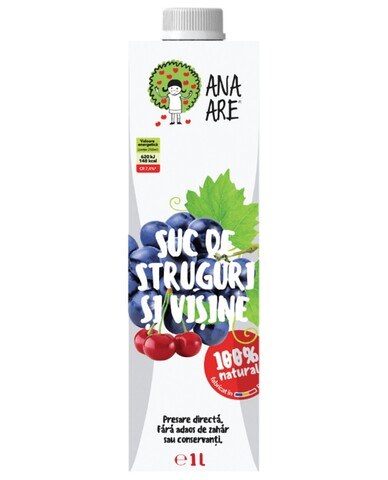 Suc de Struguri & Visine 100% Natural Ana Are 12X 1L