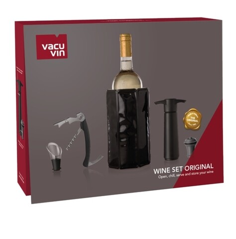 Vacu Vin Set Vin Original 5 Pcs - Cooler + Tirbuson + Pompa + Winesaver + Dop - 3890260